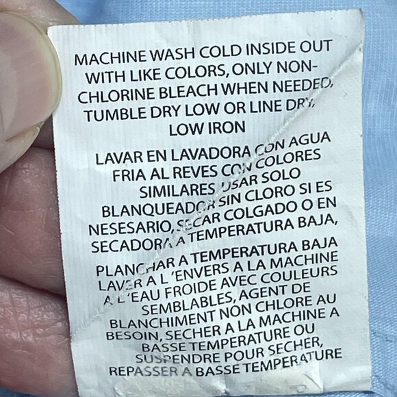 Wrangler Outdoor Vented Mens 2X Long Sleeve Blue Snaps Roll Up Sleeves Pockets - Picture 8 of 8